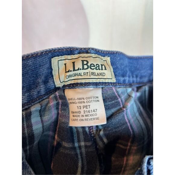 L.L. Bean 100% Cotton Flannel Lined Jeans Size 12 - Picture 6 of 6